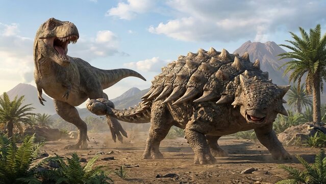 Vista frontal da cabeça de Ankylosaurus, com estrutura óssea e narinas lateralizadas únicas.